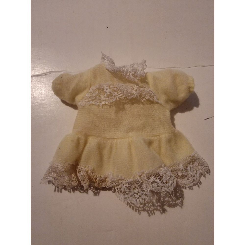 Vintage Barbie Ken Skipper Doll Accessory‎ Clothing Yellow Frill Dress VTG